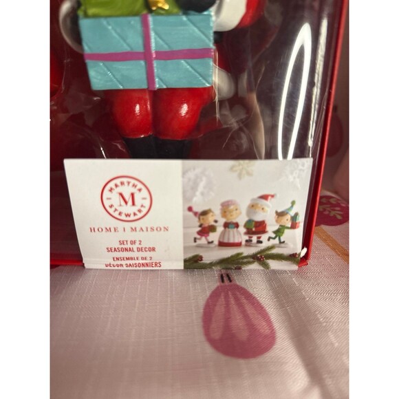 Martha Stewart Santa Mr & Mrs Claus Shelf Sitters Christmas Decor - Picture 6 of 6